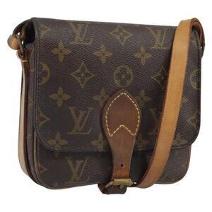 Authentic LOUIS VUITTON Monogram Cartouchiere PM Shoulder Bag M51254 LV